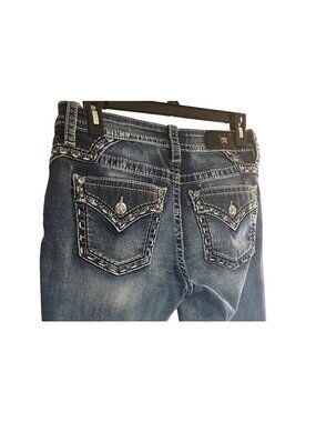 Miss Me Women's Hailey Skinny Jeans 28 Blue Embellished bling pockets   Denim